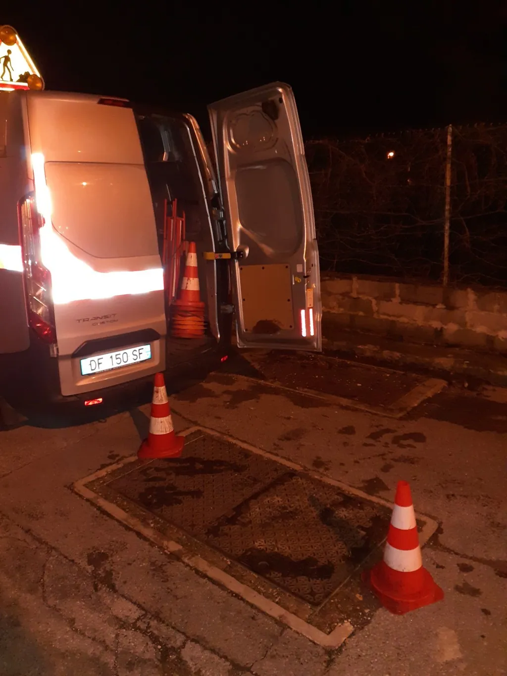 Intervention de nuit sur une chambre ouverte